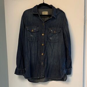 Current/Elliott Blue Denim Shirt